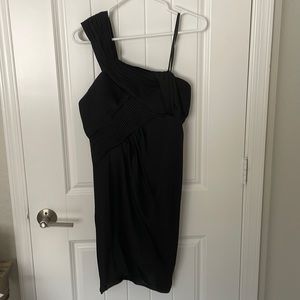 Black, one shoulder BCBG dress